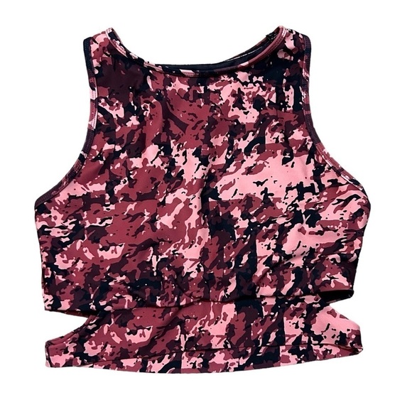 Avec Les Filles Red Camo Cutout Sports Bra size XS - Picture 1 of 4